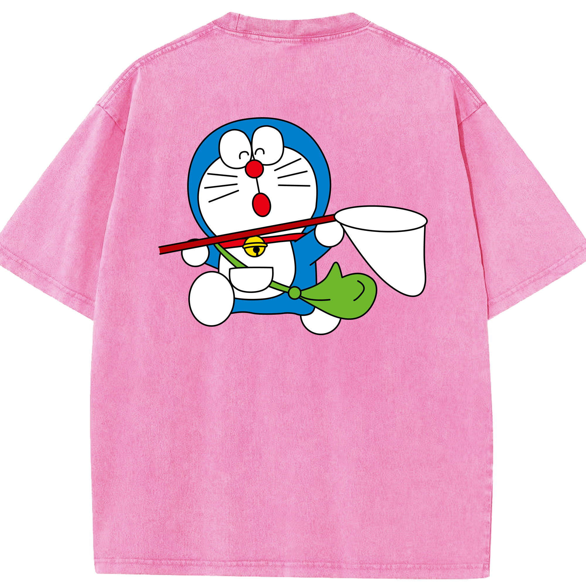 （画像用） ドラえもん Doraemon 綿100% ヴィンテージ風 半袖Tシャツ（背面プリント）